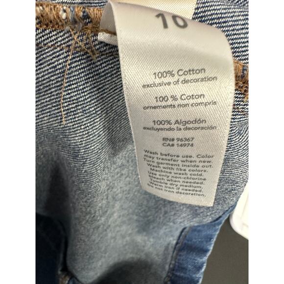 OshKosh B'Gosh Dress Girl's 10 Blue Medium Wash Denim 100% Cotton Overalls - Picture 6 of 8